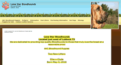 Desktop Screenshot of lonestarbloodhounds.com